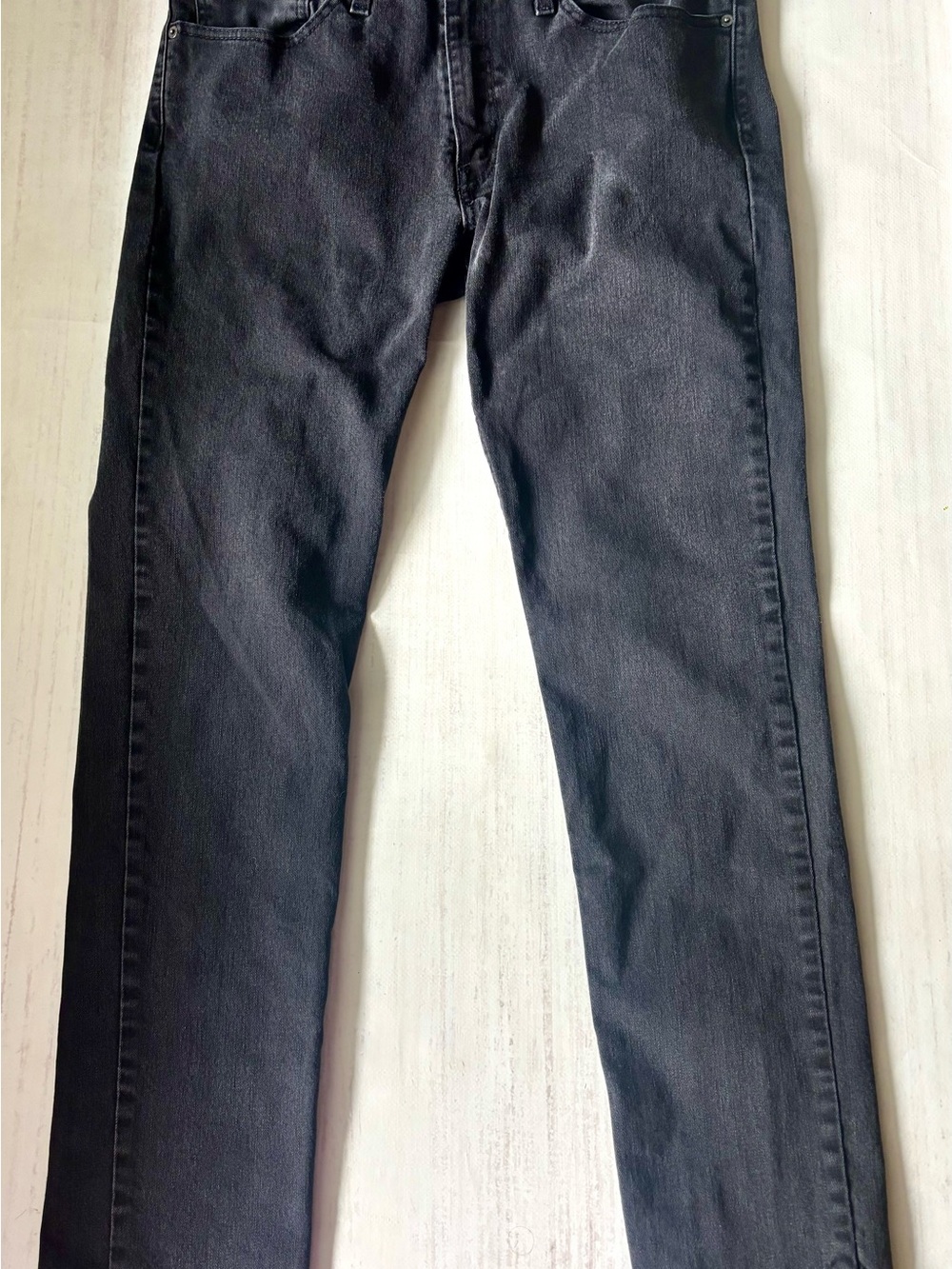 Levi's Men's Black Slim Straight Jeans with Red Tab Size 34 x 34 With Stretch